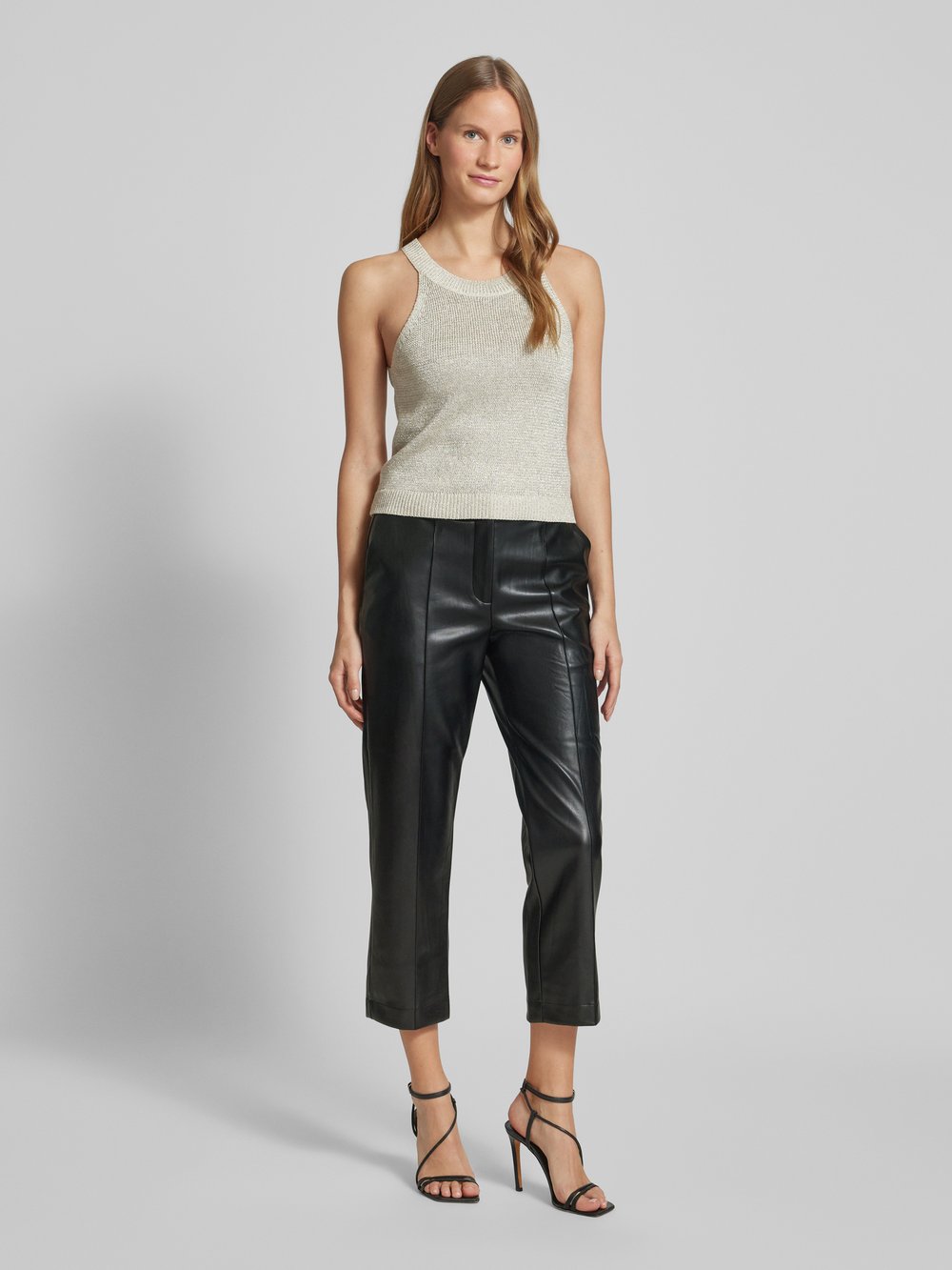 

Брюки Bootcut из искусственной кожи Stefanel, черный