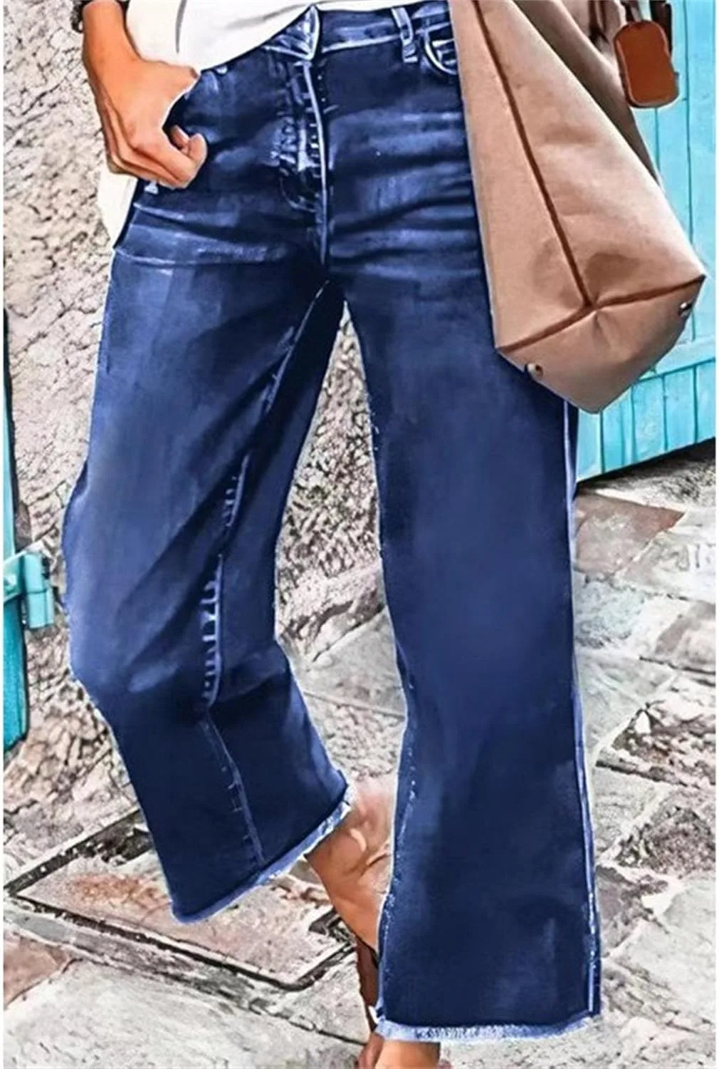 Женские джинсы Loose Stretch Mid Rise Wide Leg — фото 2