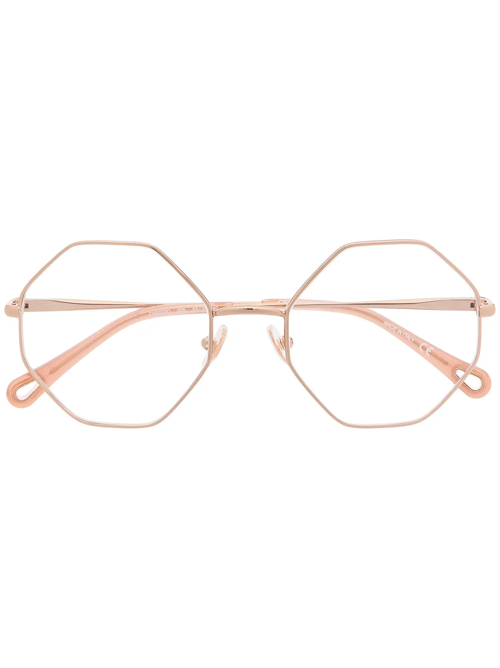 

Очки в восьмиугольной оправе Chloé Eyewear, золотой