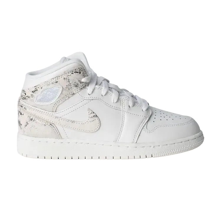 Кроссовки Air Jordan 1 Mid GS, белый