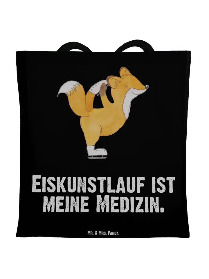 

Сумка для переноски Mr & Mrs Panda Fuchs Eiskunstläufer, черный