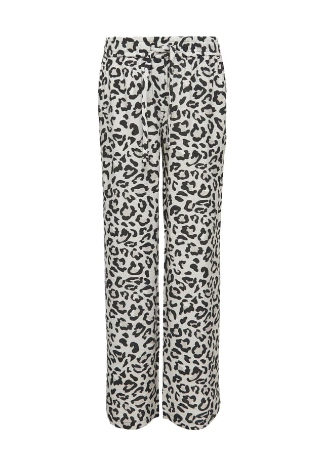 

Брюки из ткани с завязками Comma, Casual Identity, мультиколор