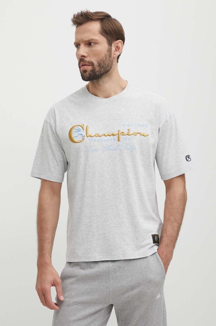 

Хлопковая футболка Champion, серый