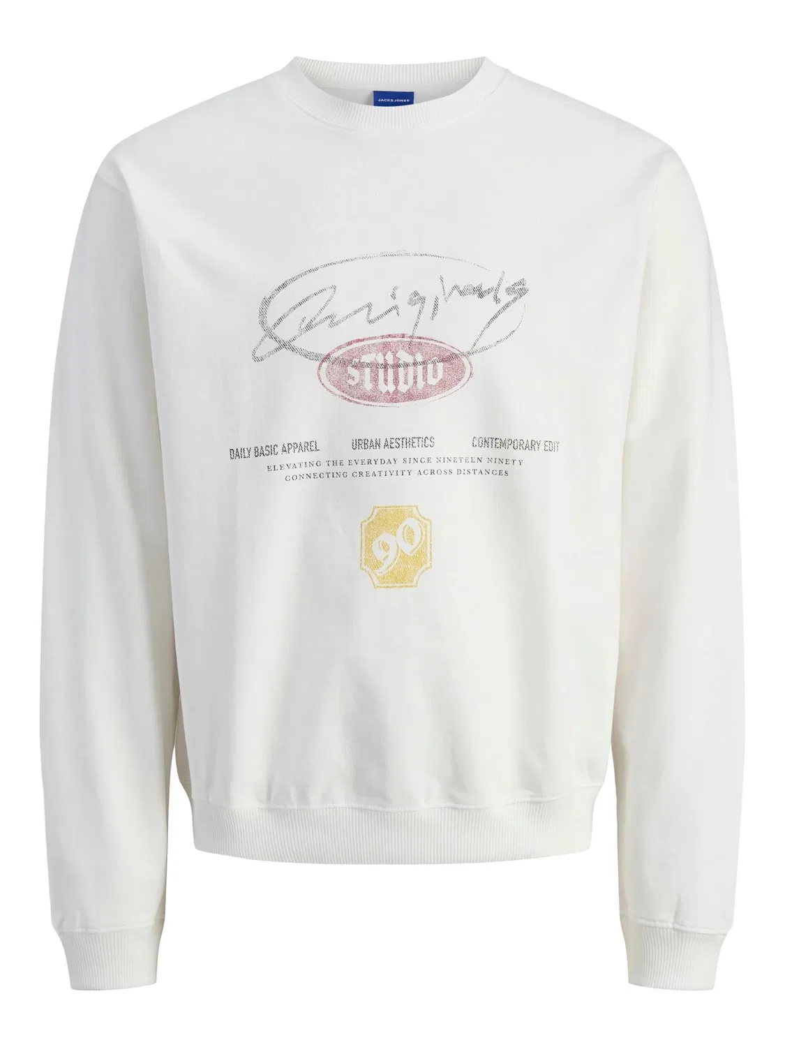Свитшот с принтом JACK & JONES Junior, cloud dancer