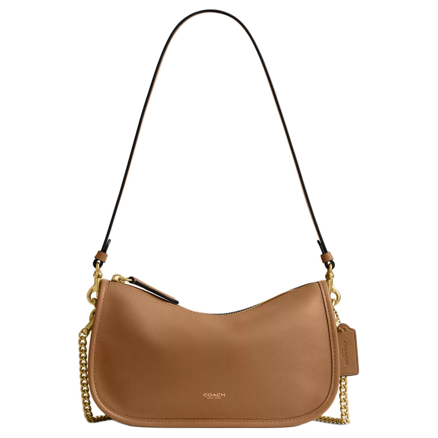 

Сумка через плечо Waverly Grain Leather, кросс-боди средний женский brown COACH, Set (Bag+Dust Bag)