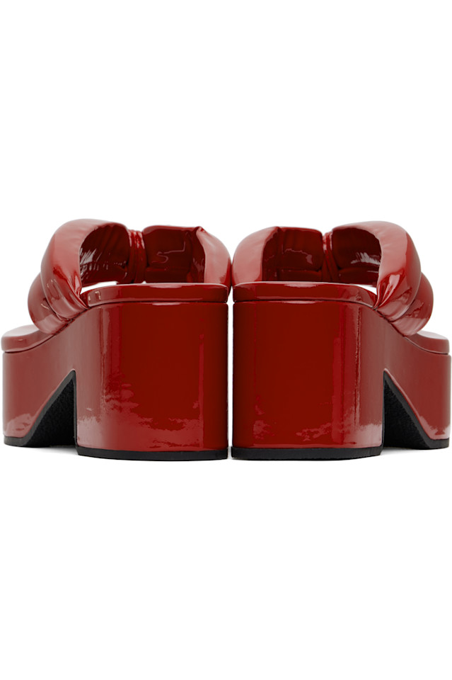 Платформенные сандалии Dries Van Noten, цвет vermillion — фото 2