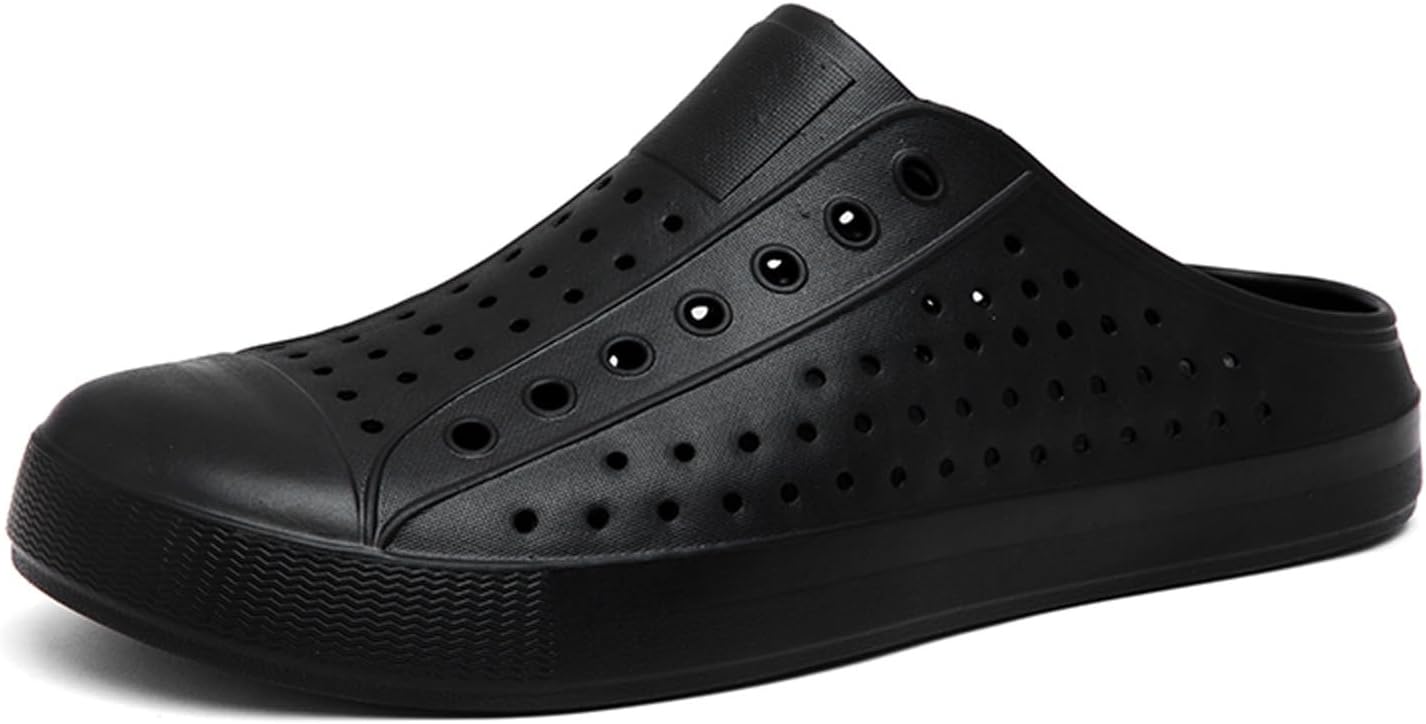 

Садовые сабо iHinzry для мужчин и женщин, без задника, обувь на скользкой подошве, открытая для улицы, черный