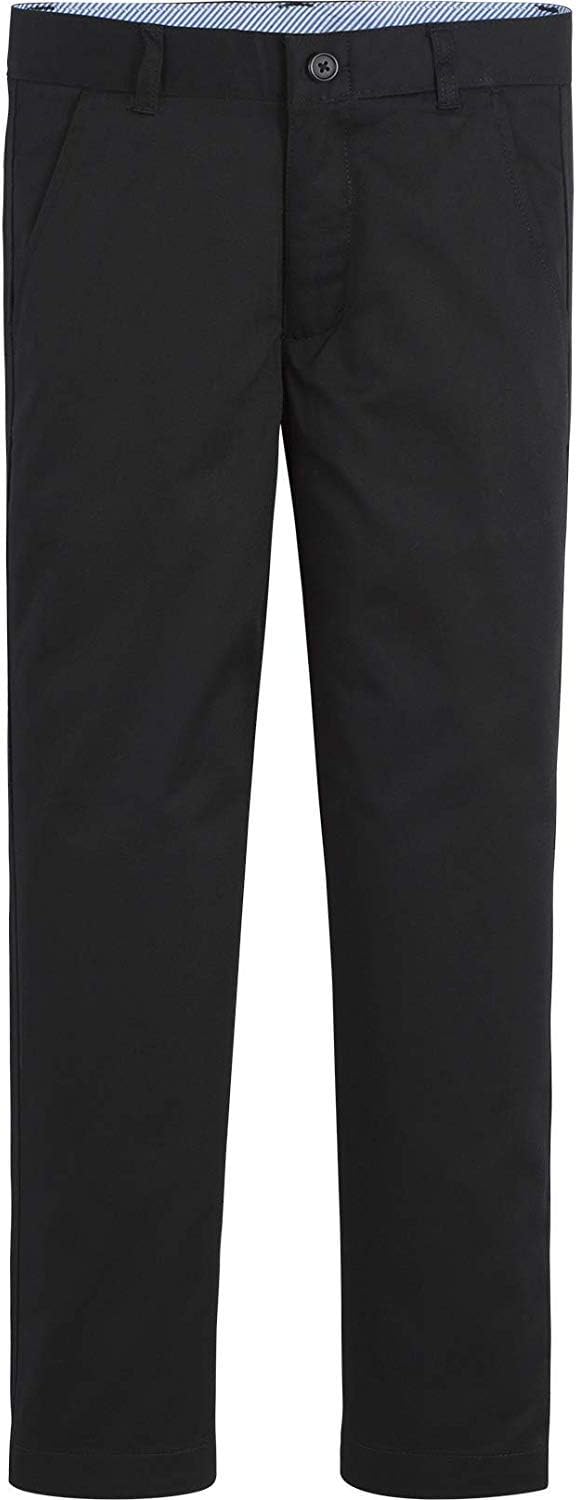 

Брюки Tommy Hilfiger для мальчиков с плоским передом из смеси твила, детская школьная форма, Black