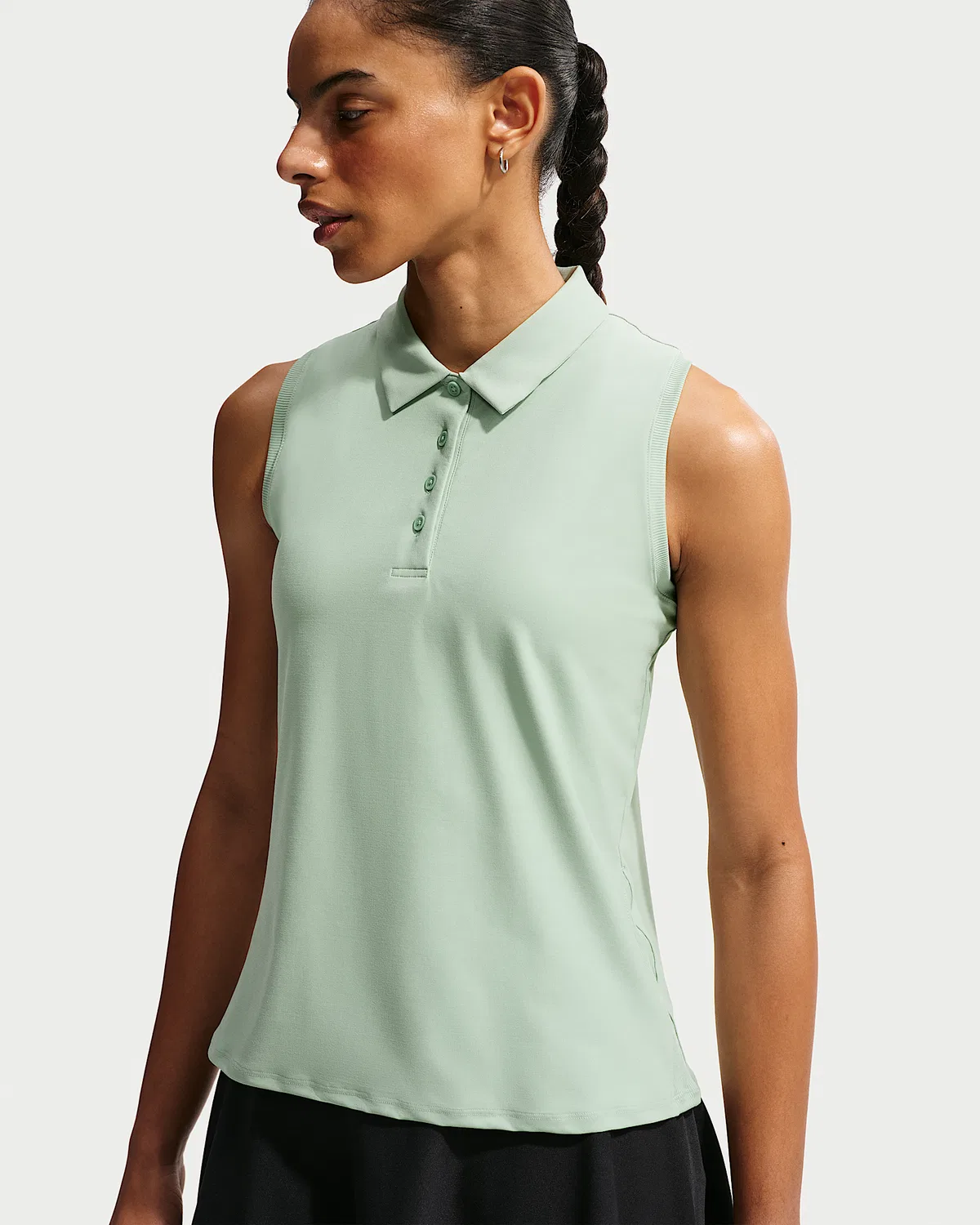 Женское белое поло Nike Victory Dri-FIT без рукавов, Steam/White