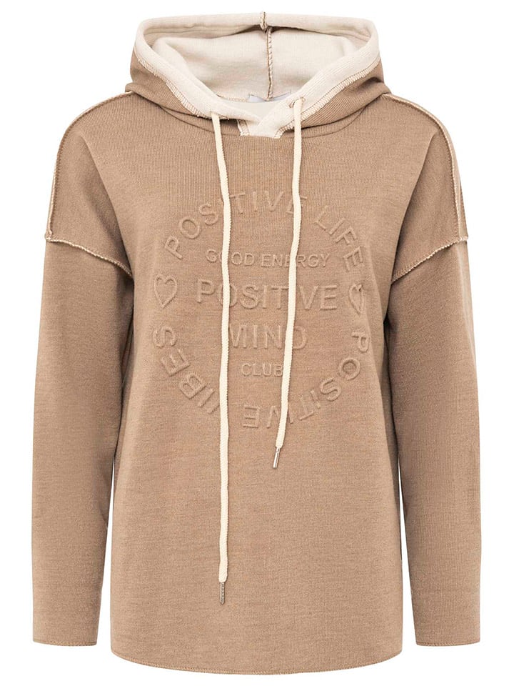 

Худи Positive Mind светло-коричневого цвета Zwillingsherz