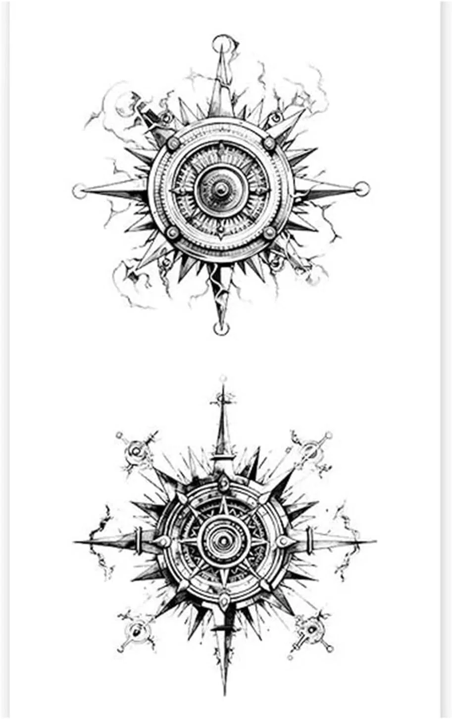 Временные татуировки наклейки Celestial Astrolabe Elements 2 шт