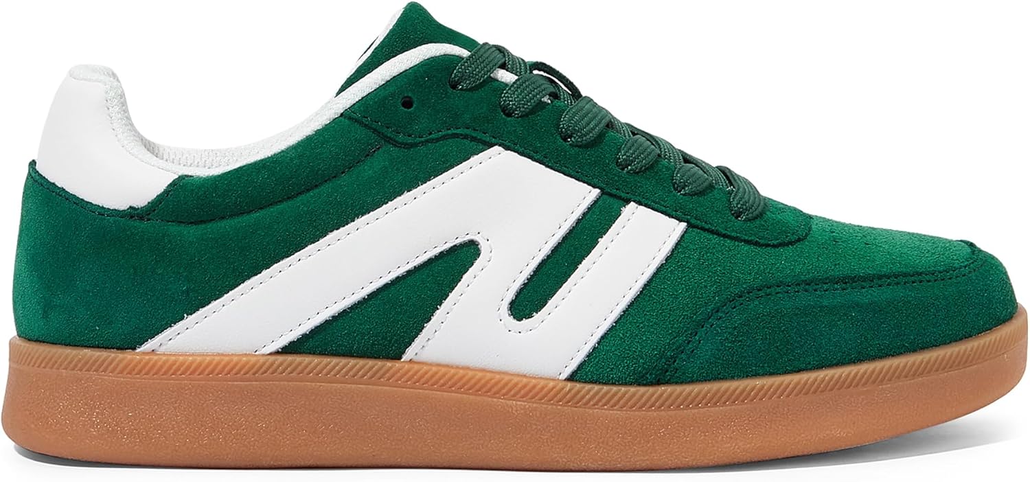 

Мужские кроссовки LUCKY STEP в ретро стиле, низкие, комфортные, повседневные, легкие, классические для ходьбы, белый/зеленый