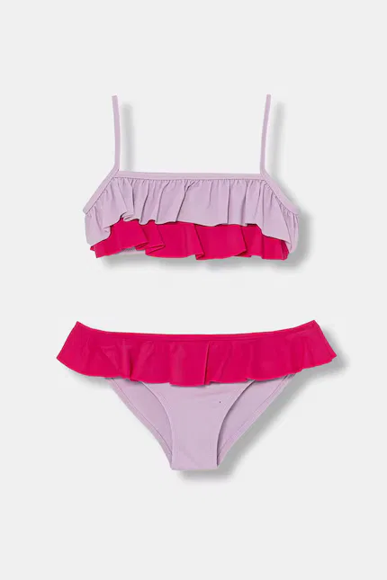 Купальник раздельный с воланами United Colors of Benetton, розовый