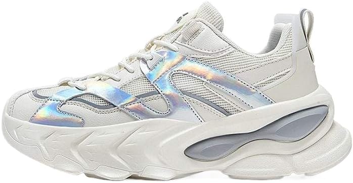 

Мужские спортивные кроссовки с дышащей тканью и толстой подошвой - модель с эффектом увеличения роста и регулируемыми шнурками для повседневной носки Hoalox, бежевый