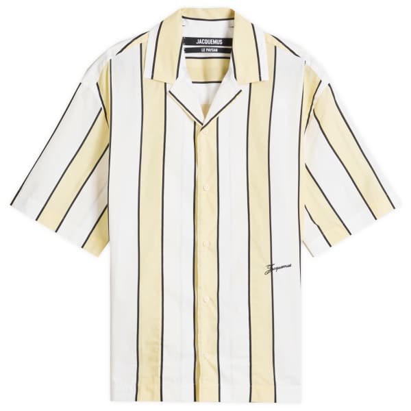 

Рубашка из хлопка в полоску с короткими рукавами Jacquemus, мультиколор