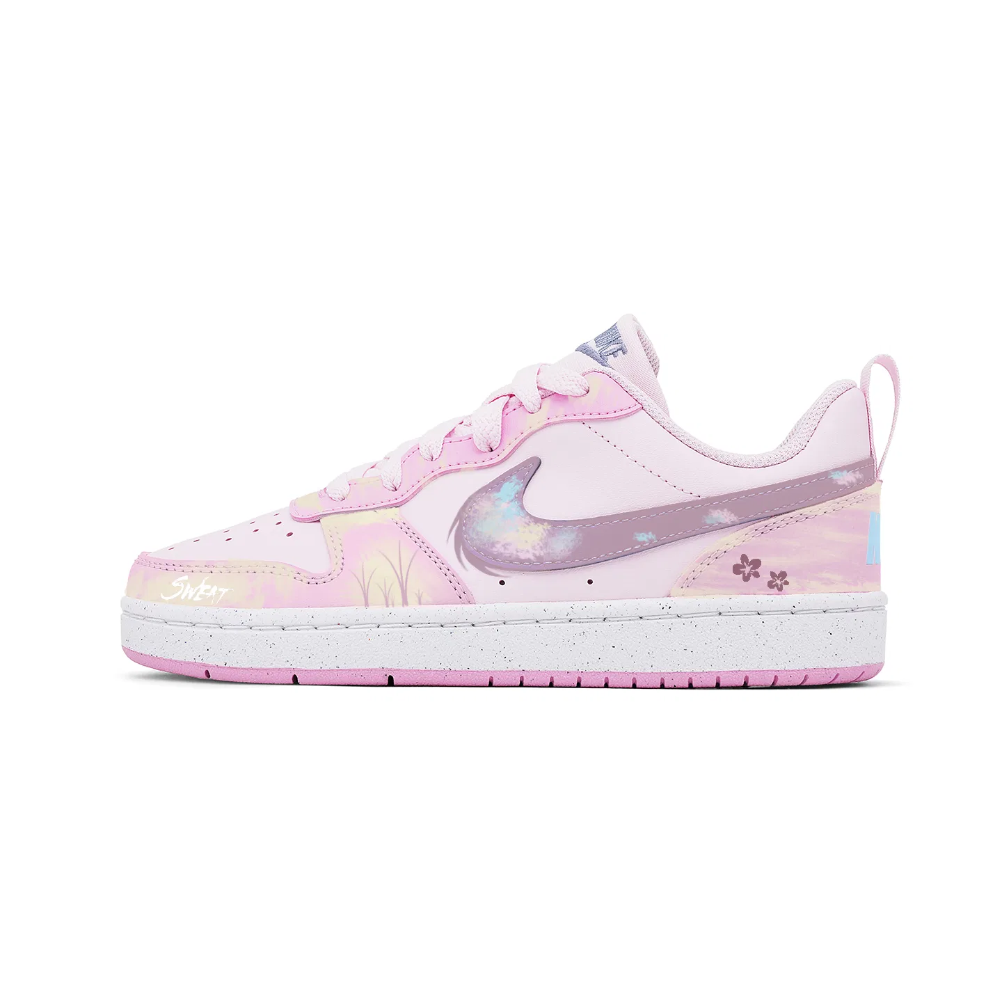 Детские кроссовки для скейтбординга Nike Court Borough Spring Peach Pink Yellow