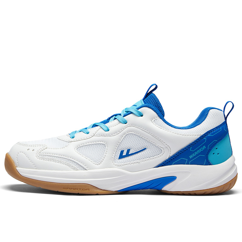 

Мужские низкие кроссовки для бадминтона с износостойким покрытием WARRIOR, White Blue