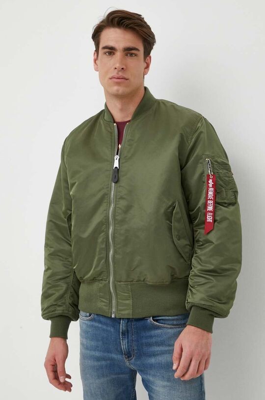 

Двусторонний бомбер MA-1 Alpha Industries, зеленый