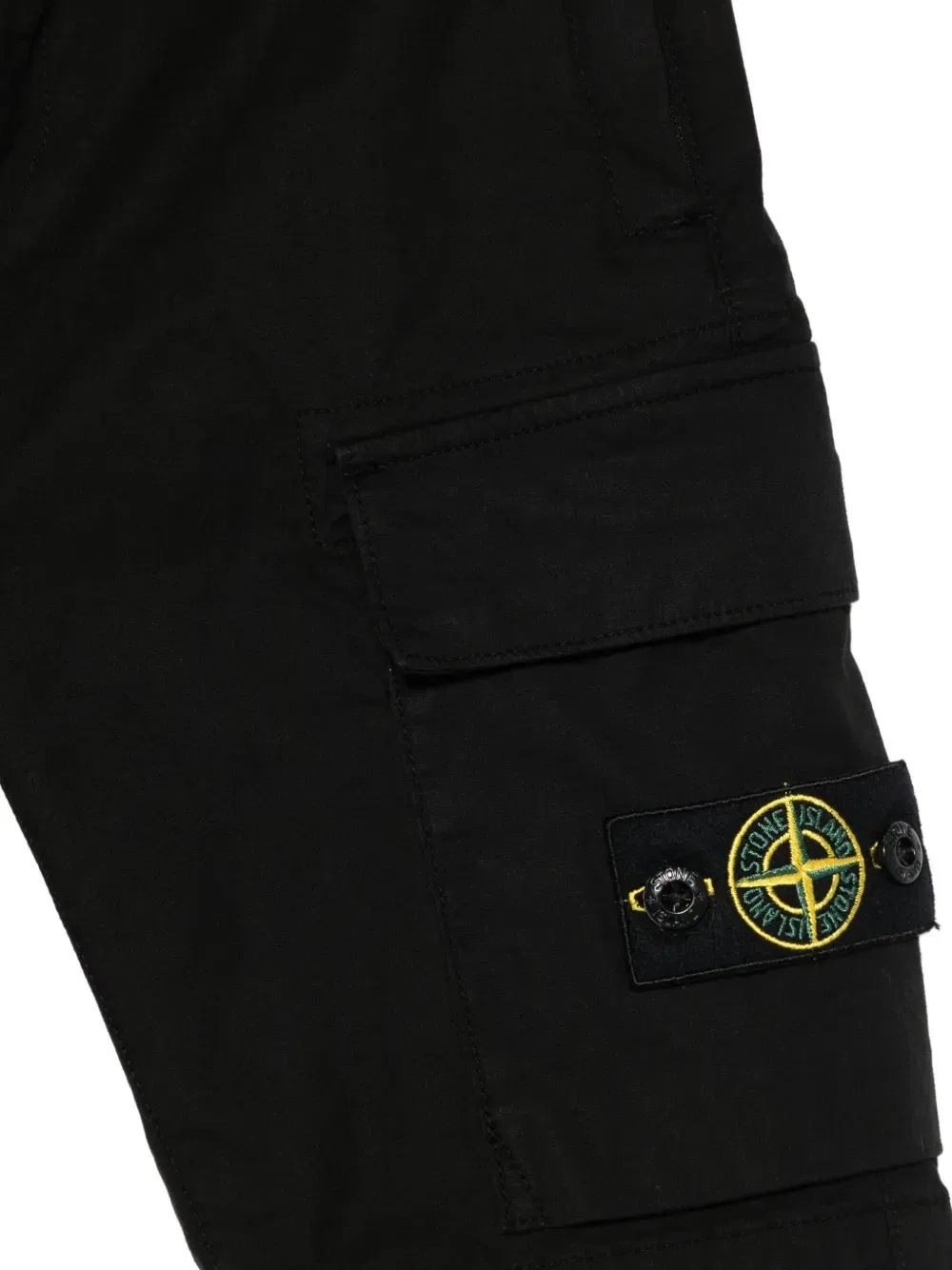 Шорты с накладными карманами Stone Island Junior, черный — фото 3