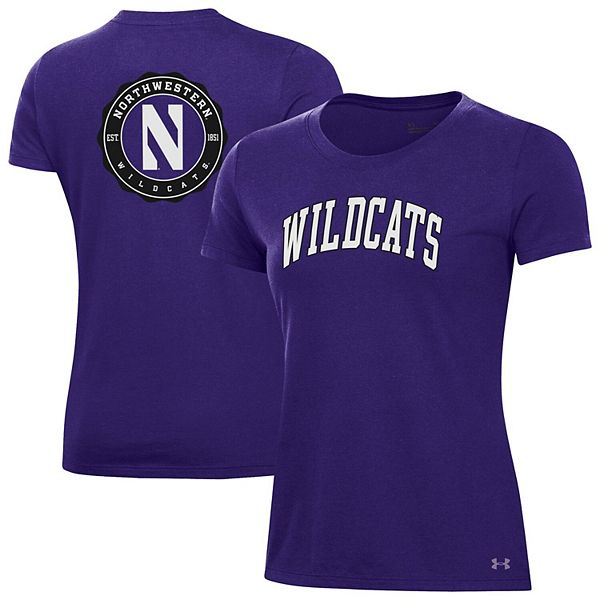 

Женская фиолетовая футболка northwestern wildcats essentials 2-hit performance Under Armour