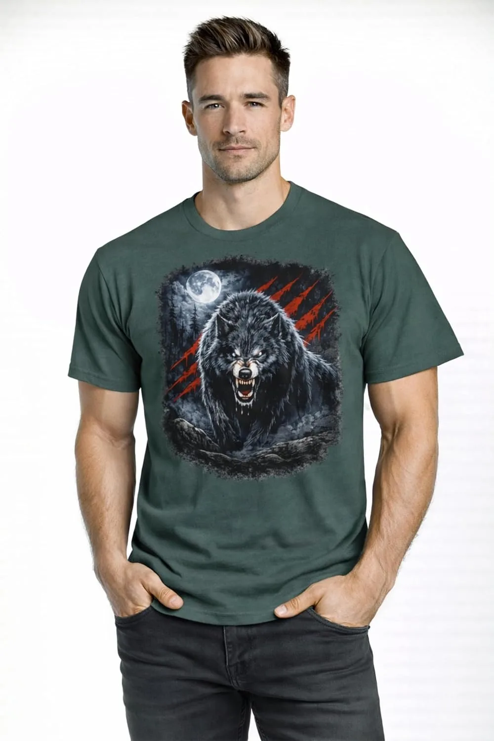 Футболка Lone Wolf Discipline - Dark Wolf для мотивации в фитнесе, ментальной стойкости и настроя на тренировки GENERIC, черный — фото 2