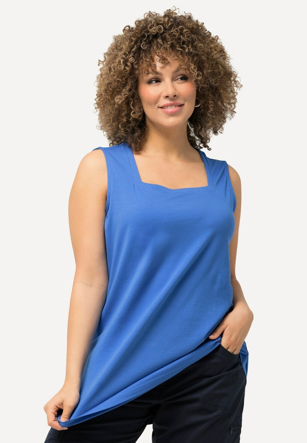 

Топ CARREE-AUSSCHNITT ÄRMELLOS Ulla Popken, цвет Mottled Light Blue