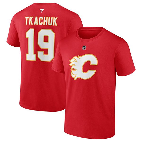 

Футболка с именем и номером Matthew Tkachuk Calgary Flames Fanatics