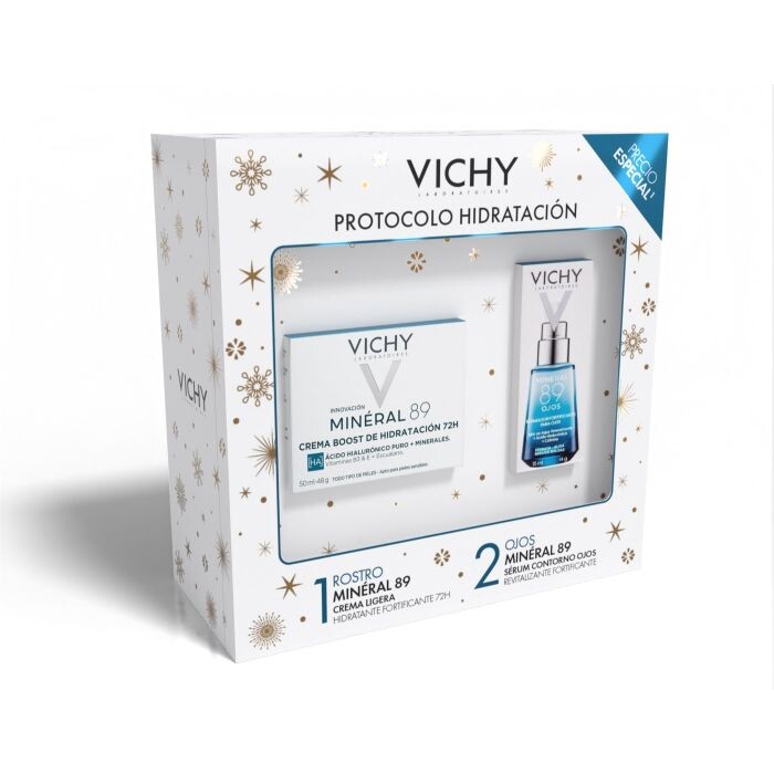 

Набор косметики Cofre Minéral 89 Crema Boost Hidratación 24h + Sérum Contorno de Ojos Vichy, Set 2 productos