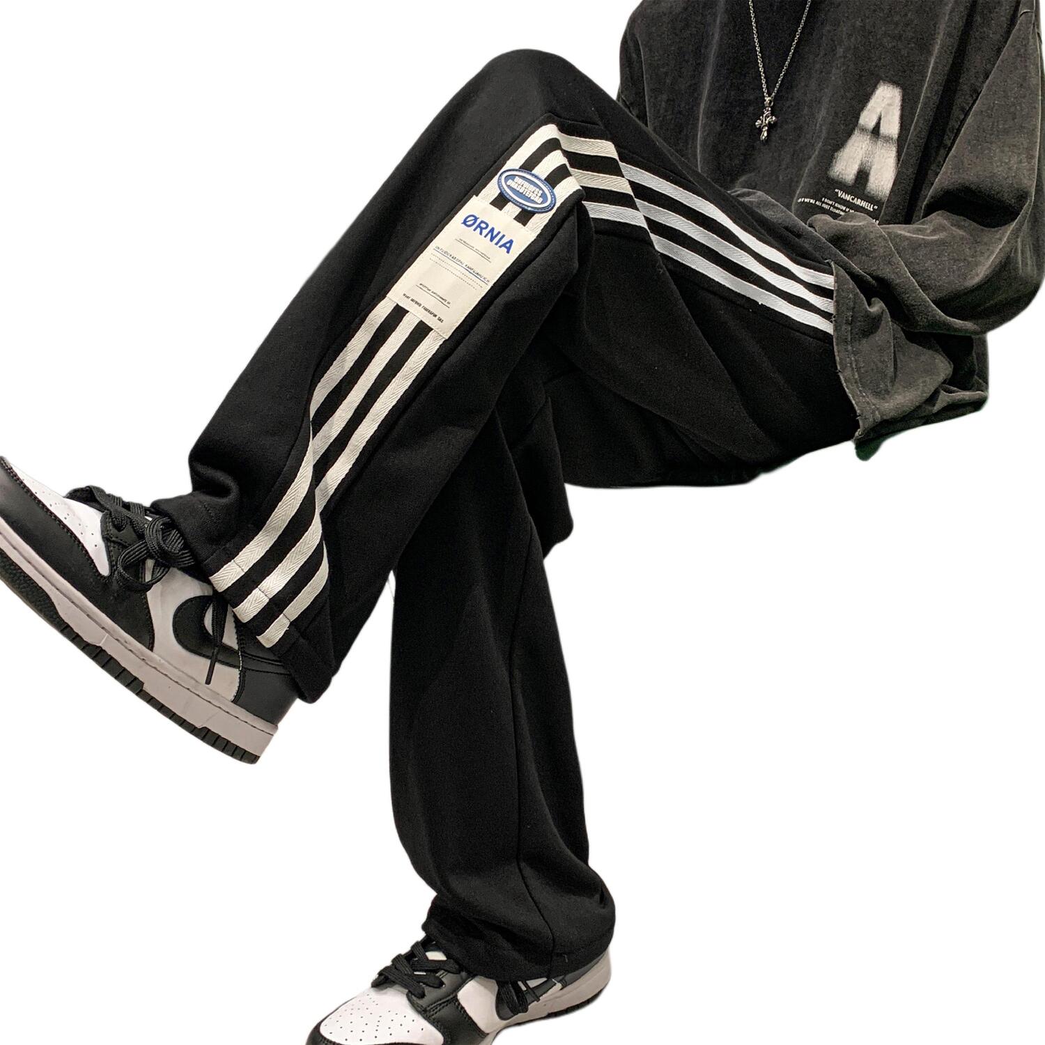 

Повседневные брюки Unisex тонкие прямого кроя ZIAREL, черный