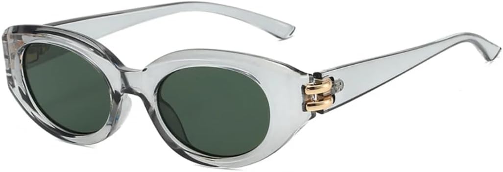 

Модные солнцезащитные очки «кошачий глаз» для женщин, защита от УФ-излучения UV400, ретро, ​​маленькие овальные, красные и синие, мужские солнцезащитные очки для активного отдыха SZVVBKK, Grey Dark Green