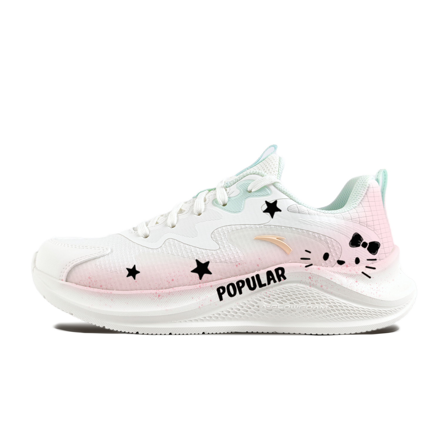 

ANTA Амортизирующие противоударные нескользящие износостойкие кроссовки Low top Casual Sprint Running для женщин White Pink