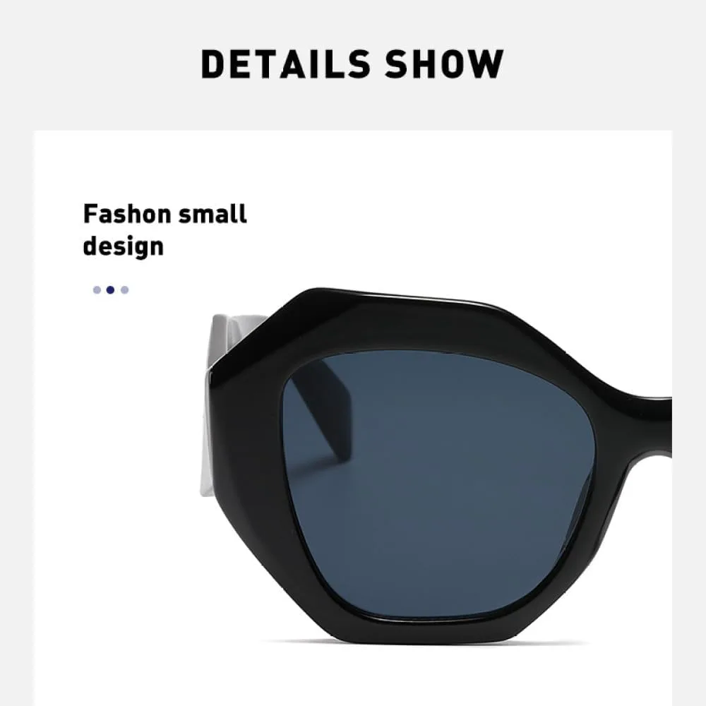 

Солнцезащитные очки в нестандартной оправе, женские, ретро, ​​большая оправа, белые, для кемпинга или путешествий, с защитой от УФ-излучения UV400 LANGSER, Black