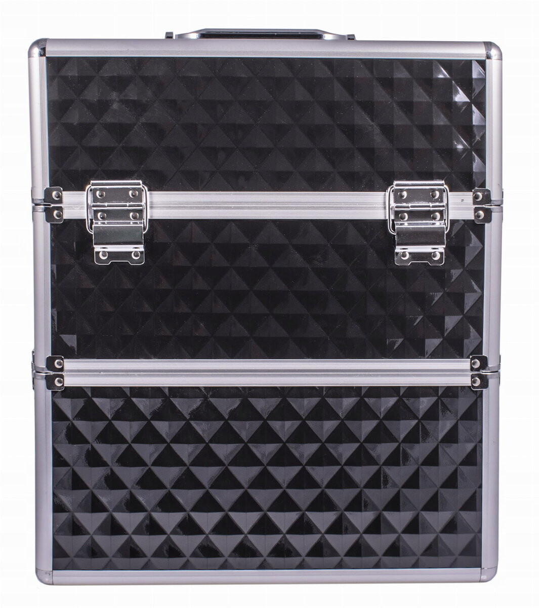 Большая косметичка, состоящая из двух частей, с 4 полками, черный Diamond Black 3D Sunone, цвет черный — фото 2