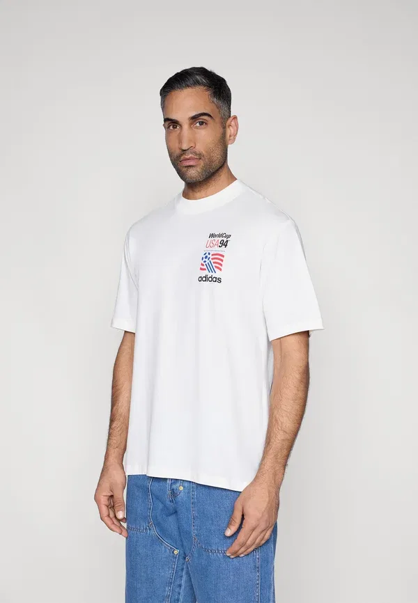 Футболка с принтом Adidas Performance national team wear, облачно-белый