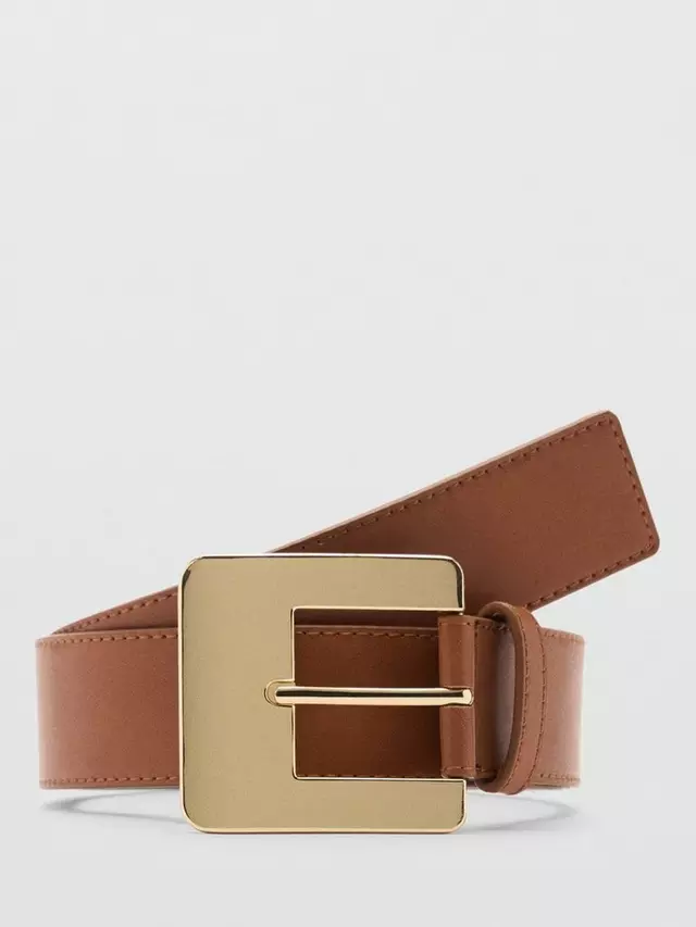

Ремень Mango Agosto Leather, цвет tan