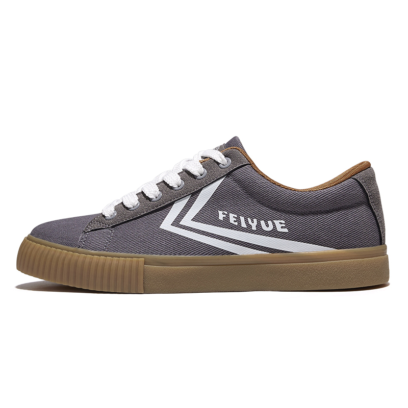 

Feiyue Нескользящие износостойкие низкие парусиновые туфли мужские серые