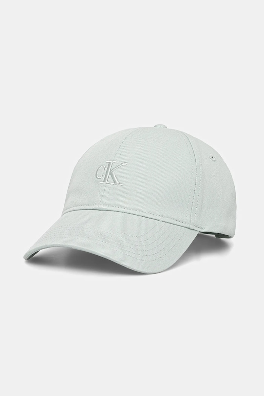 

Хлопковая кепка с козырьком Calvin Klein Jeans, бирюзовый