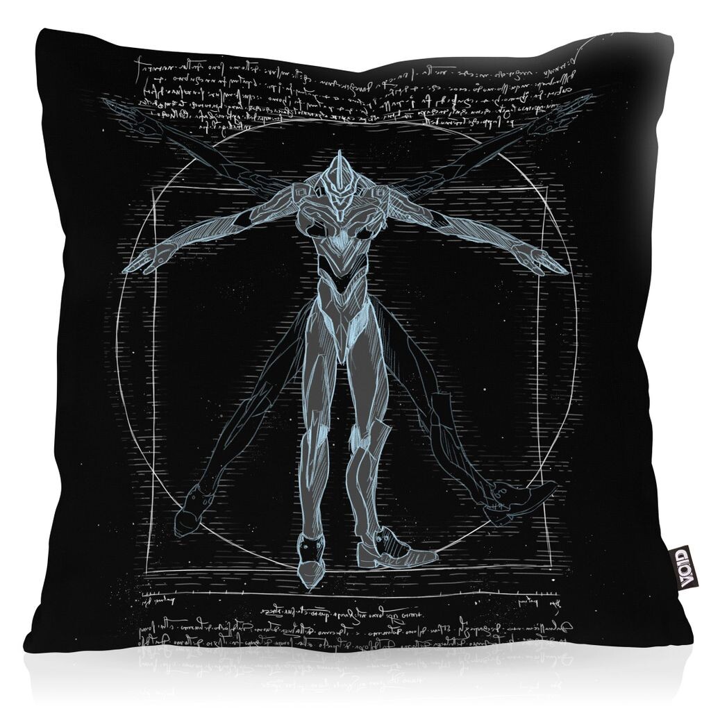 

Чехол на подушку VOID Vitruvian Evangelion, чехол для подушки из полиэстера, водонепроницаемый eva-01, аниме-робот кайдзю, размер подушки: 80 x 80 см, цвет подушки: черный