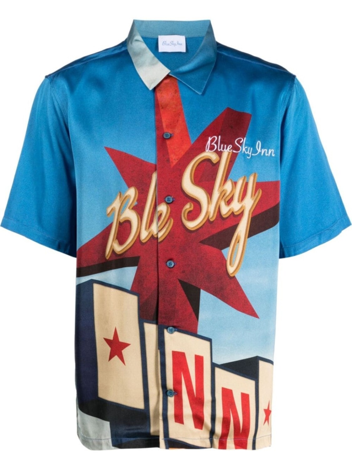 

BLUE SKY INN рубашка с короткими рукавами и графичным принтом, синий