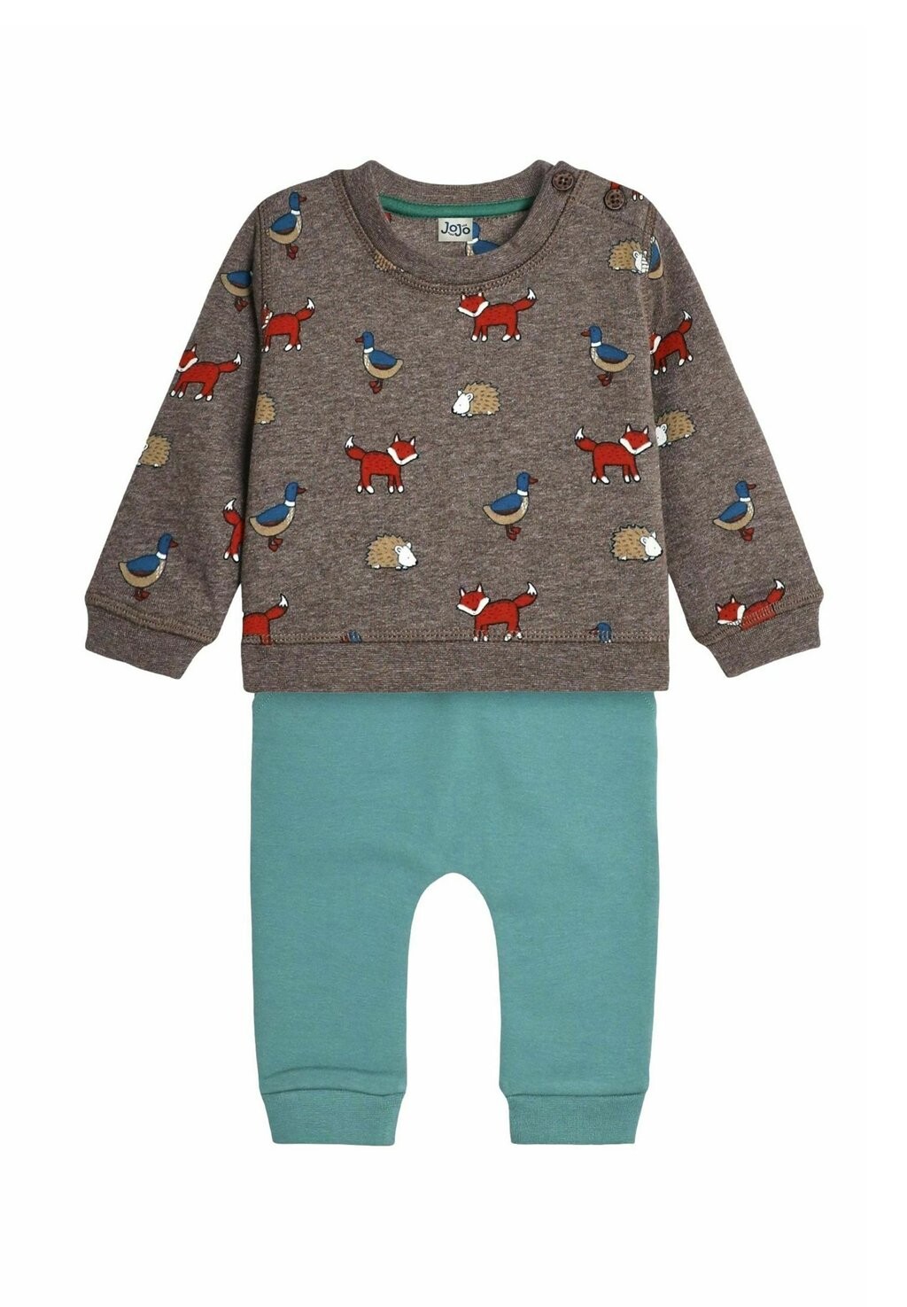 Спортивный костюм WOODLAND FRIENDS PRINT JOGGERS SET REGULAR FIT JoJo Maman Bébé, коричневый — фото 2