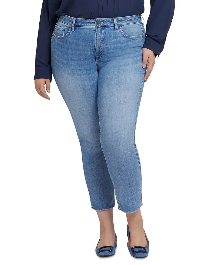 

Джинсы Sheri High Rise Slim Ankle в цвете Blue Valley NYDJ Plus, синий