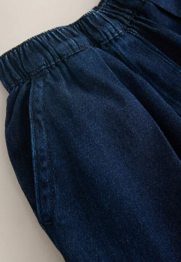 Шорты джинсовые Regular fit pull on jorts Next, темно-синий деним — фото 2