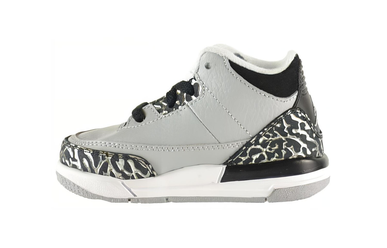 

Кроссовки Air Jordan 3 Toddler Shoes TD Mid-top Wolf Gray, цвет Wolf Gray
