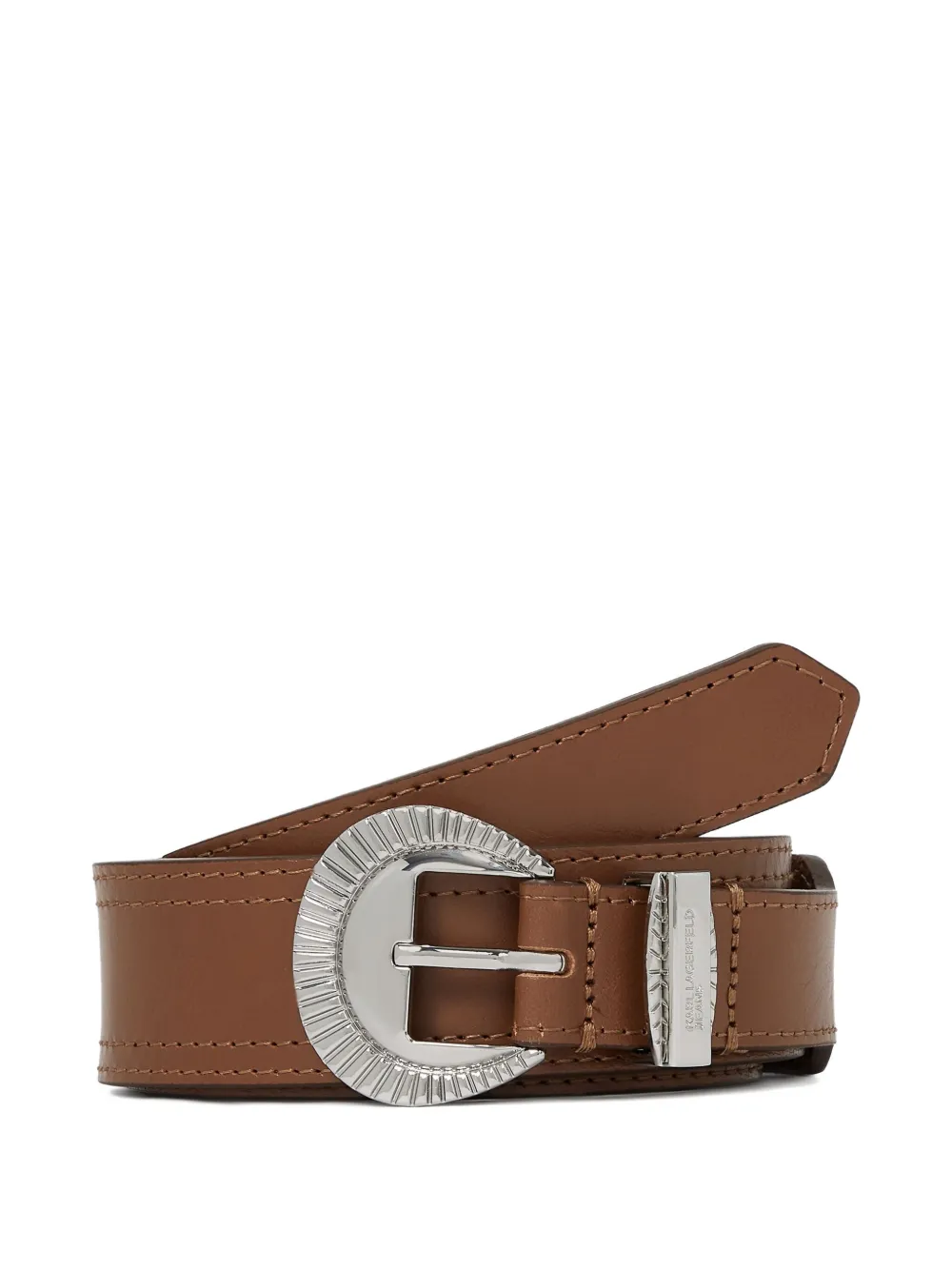 

Ремень с круглой пряжкой Karl Lagerfeld Jeans, коричневый