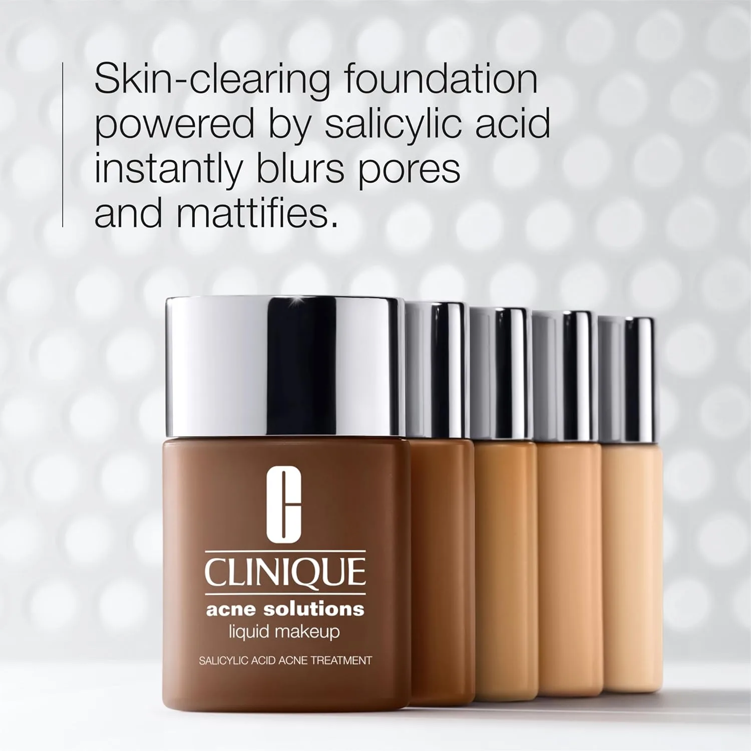 Жидкая тональная основа Clinique Acne Solutions с салициловой кислотой для сухой, комбинированной и жирной кожи | Среднее покрытие, естественный матовый финиш, AE Stone WN 38 — фото 3