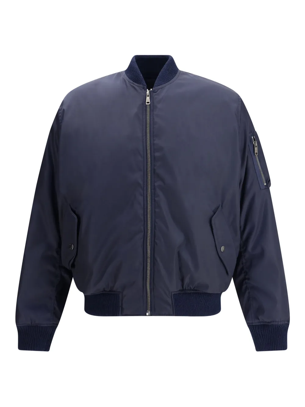 

Пуховик с карманом на молнии Prada, синий