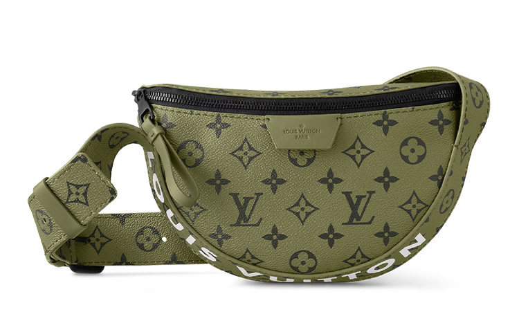 

Сумка из монограммированного полотна, наплечная сумка, поясная сумка Классическая Мужская Хаки зеленый/Киноварь LOUIS VUITTON
