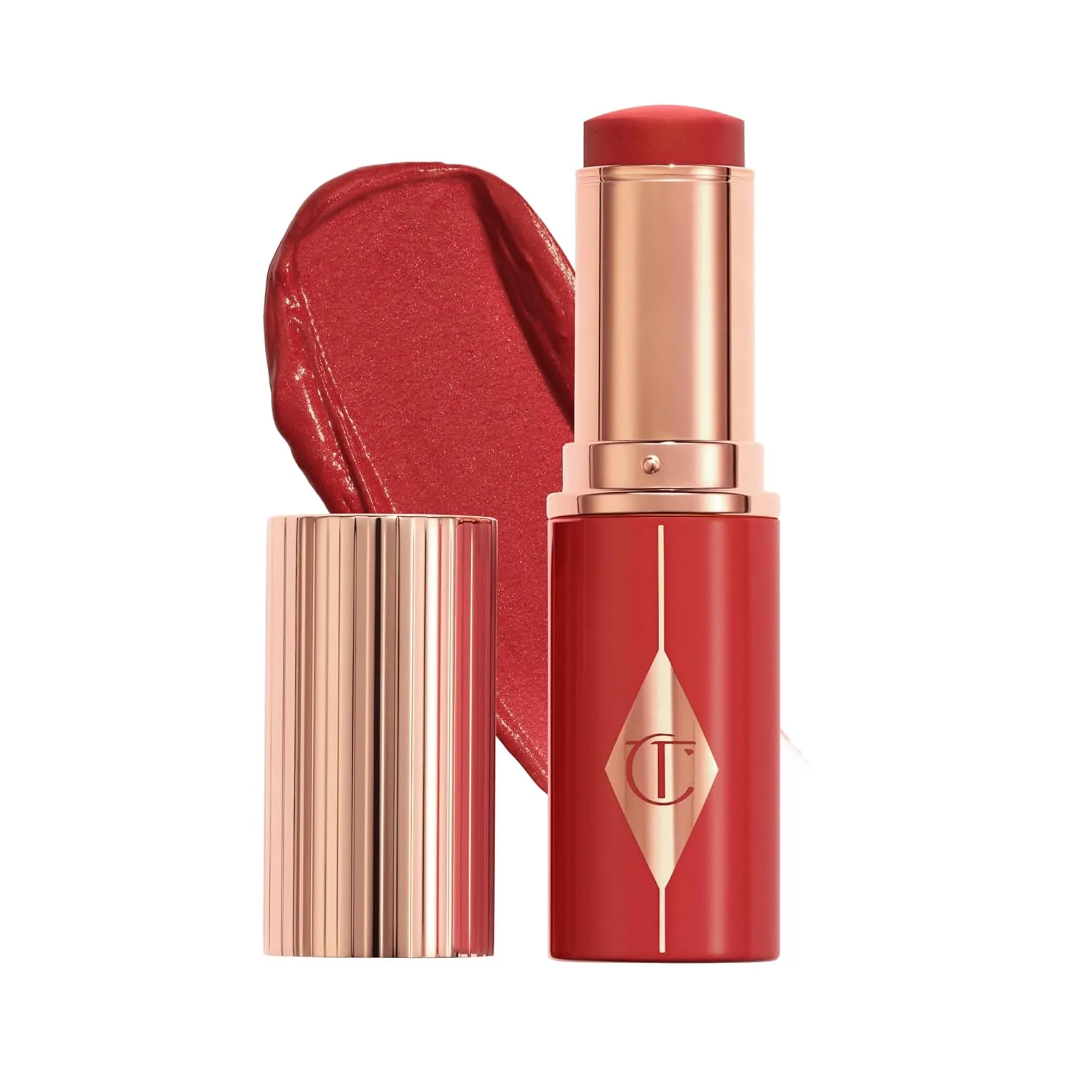 Румяна-стик Charlotte Tilbury Unreal Healthy Glow - кремовая текстура с возможностью наслаивания и ухаживающими компонентами - легко наносятся, растушевываются и придают коже сияние., Cherry Glow - deep cherry red