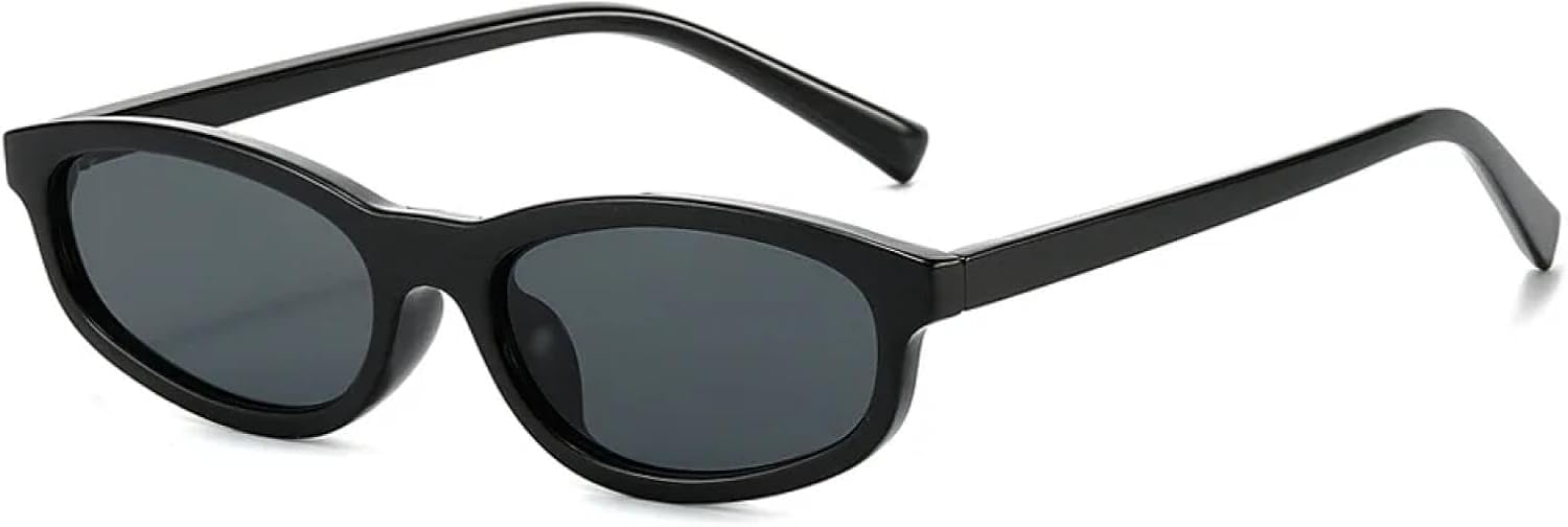 

Роскошные солнцезащитные очки в маленькой оправе для женщин и мужчин, популярные в винтажном стиле, панк, хип-хоп, для активного отдыха, с защитой от УФ-излучения UV400 TVTBBVV, Black Black