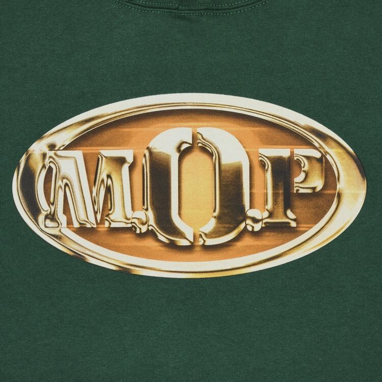 Толстовка Supreme M.O.P. Hooded Sweatshirt Dark Green, зеленый — фото 3